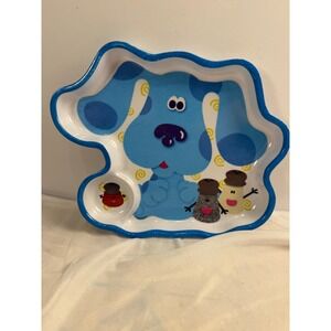 Vintage 2000 Blues Clues Melamine Plate Zak Designs Blue Puppy Salt Pepper Tray